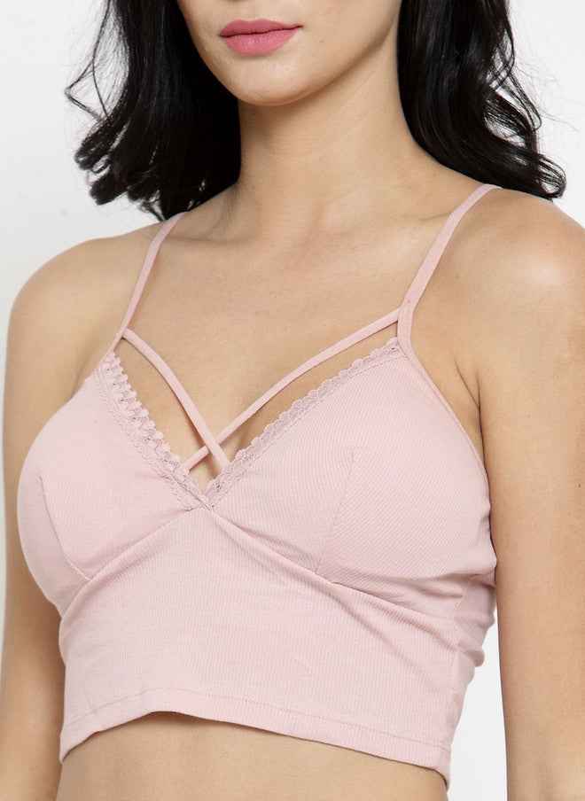 PRIZO Women Striped Full Coverage Lightly Padded Bralette Top Bra - Image 4
